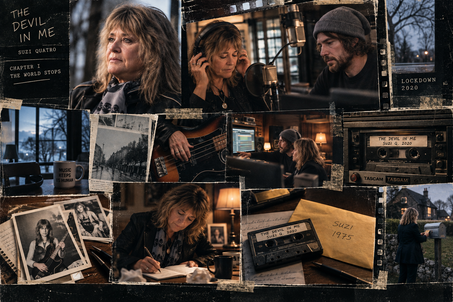 Suzi Quatro and Richard making music in 2020